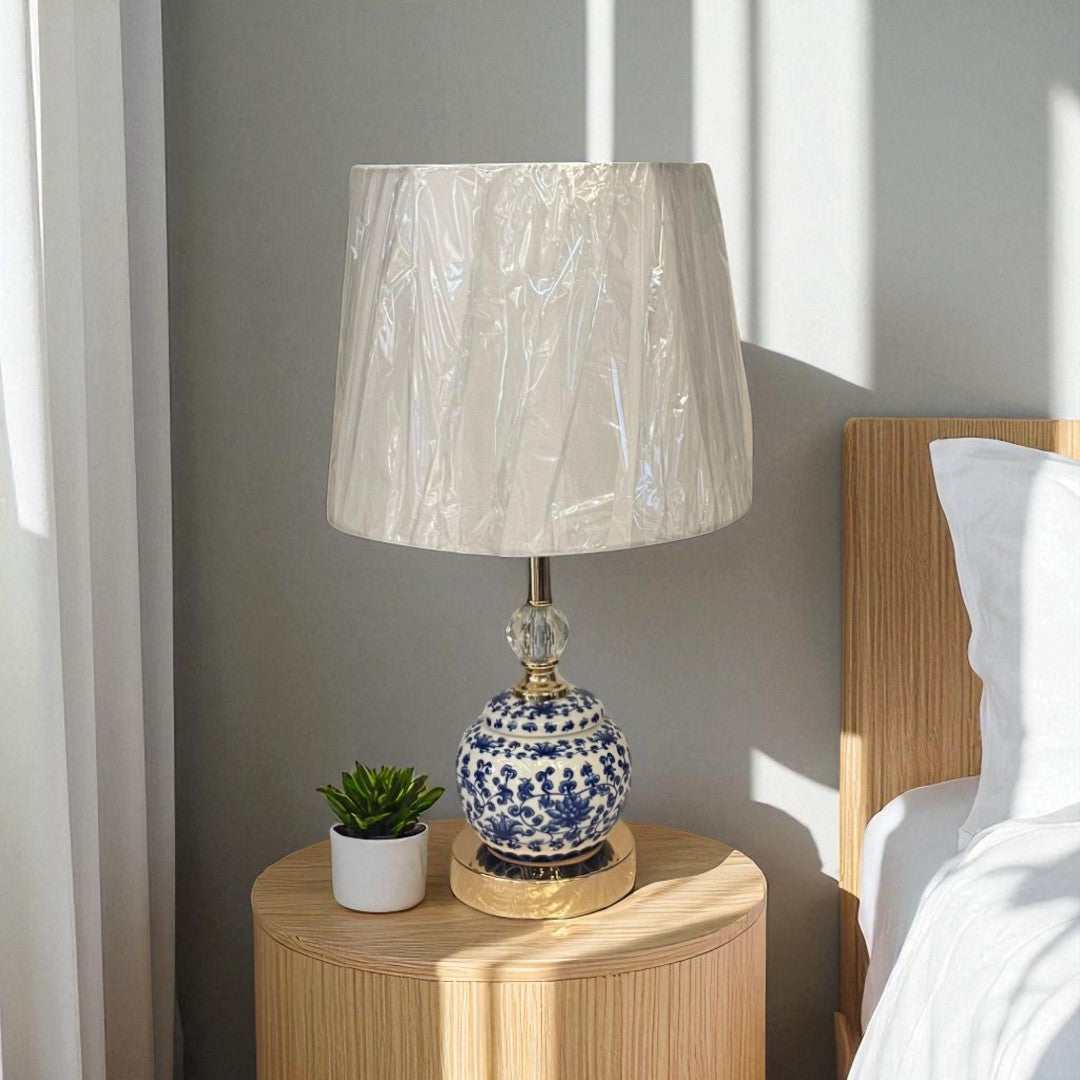 The Elric Blue Pottery Table Lamp